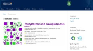 Special Issue Archives of Health Science Toxoplasma & Toxoplasmosis